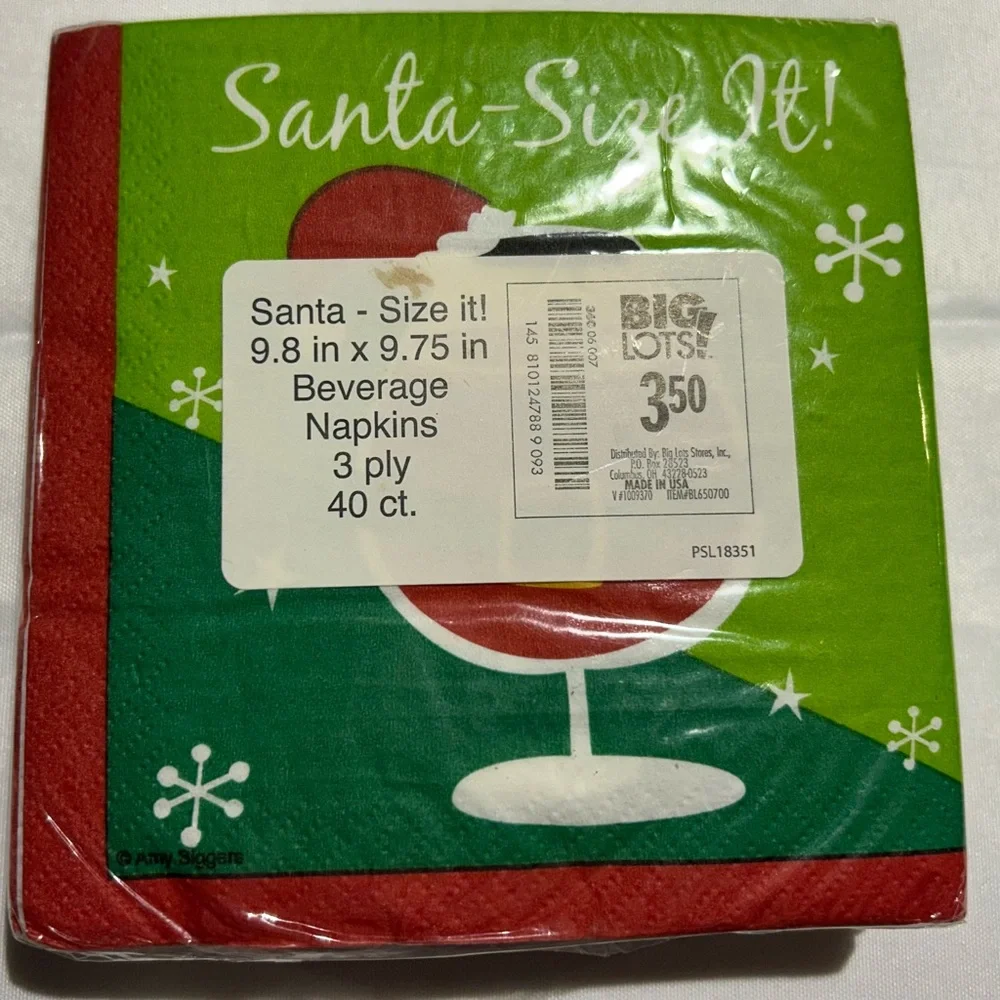 Lot of Holiday Themed  Paper Napkins assorted 8 packs cocktails hosting crafts